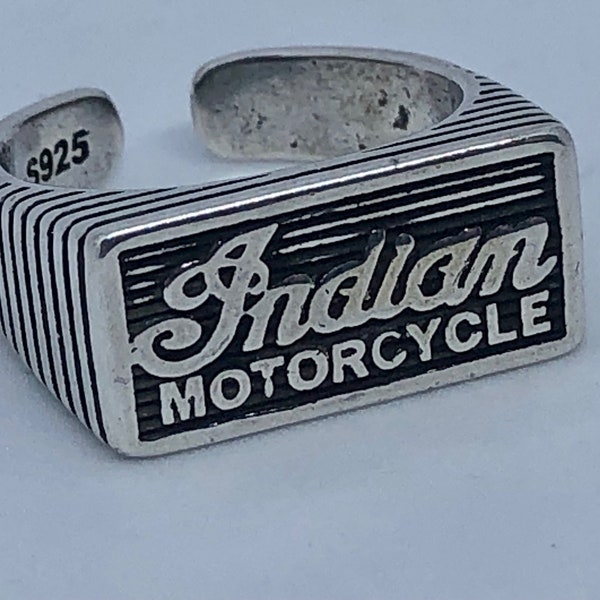 Indian Motorcycle ring - Silver Indian riders ring - Indian Jewelry - Indian Motorcycle silver ring - IMRG Ring - Bikers ring .925 stamp