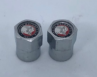 Indian Motorcycle Tire Valve stem cap covers - Indian cap tops - Indian tire caps - IMRG valve caps - Indian Motorcycle Riders  accessories