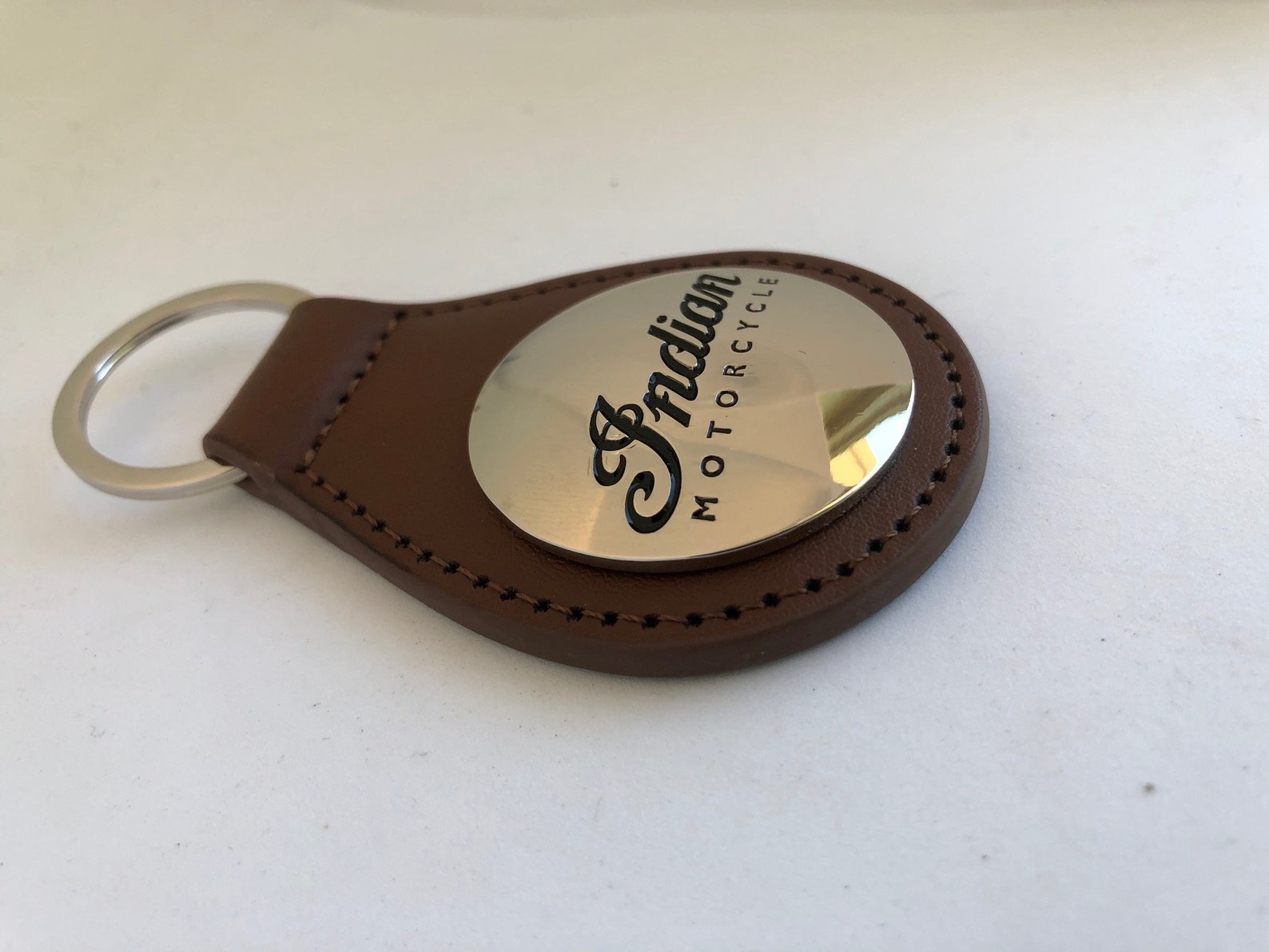 Indian Motorcycle Key Chain PLU leather keytags Indian Etsy