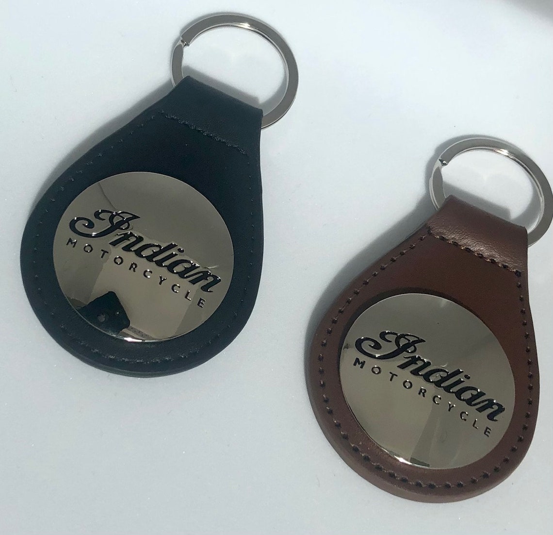 Indian Motorcycle Key Chain PLU leather keytags Indian Etsy