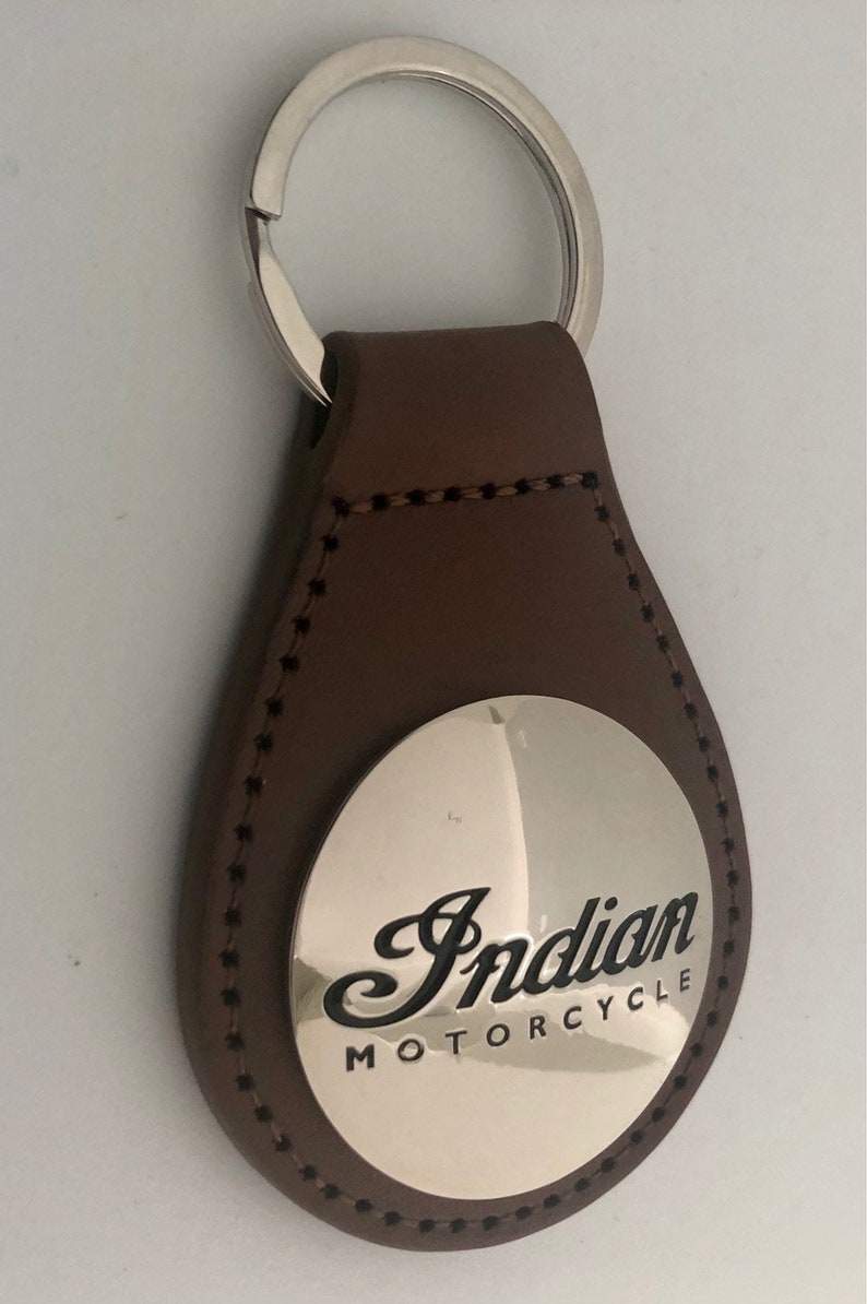 Indian Motorcycle Key Chain PLU leather keytags Indian Etsy