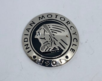 Indian Motorcycle Headdress Concho - LEFT FACING - Indian Motorcycle metal badge - Indian Bling -