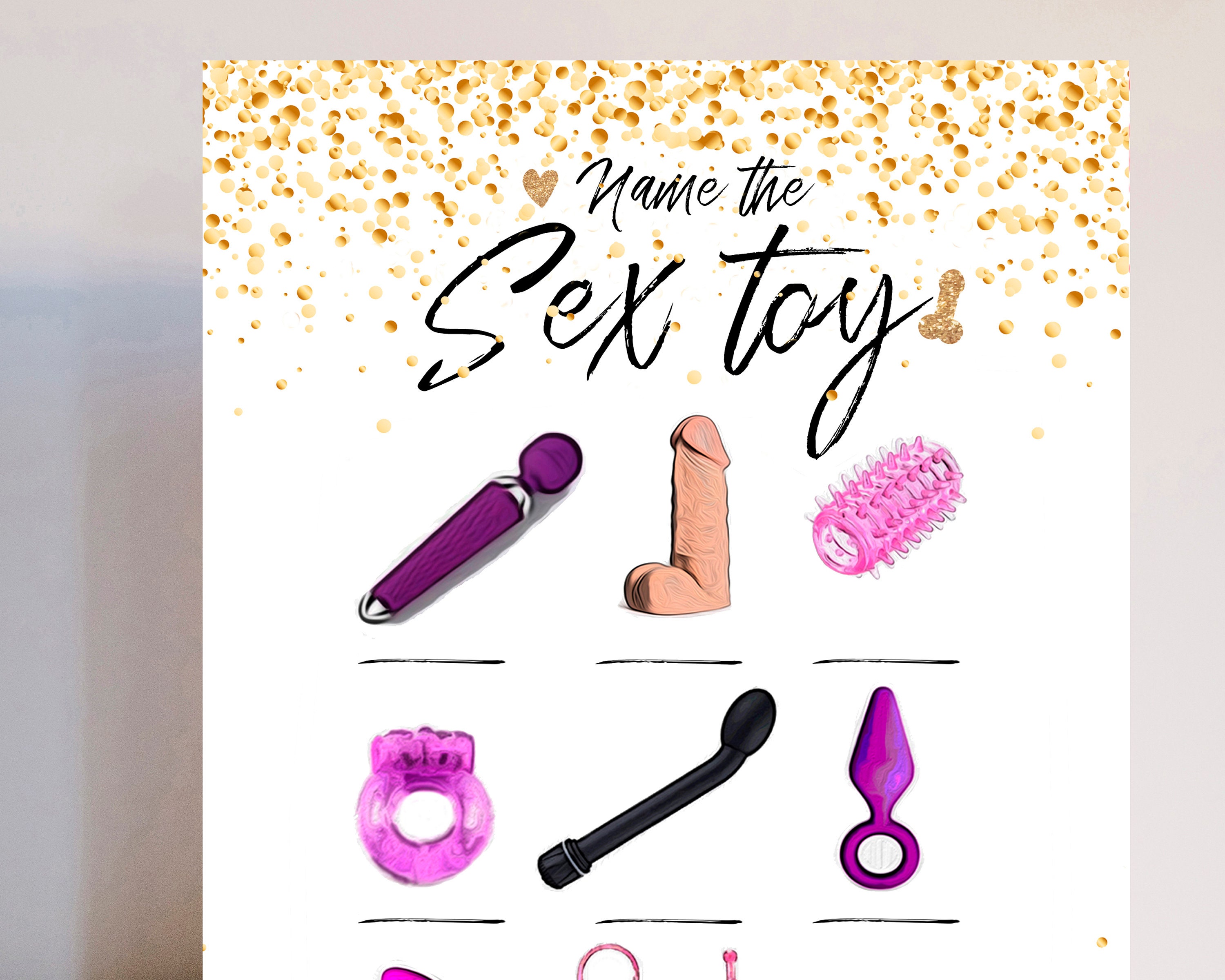 Bachelorette Sex Toys - Name the Sex Toy Bachelorette Party - Etsy UK