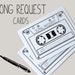 Song Request Cards Printable Wedding Song Request Cards | Etsy