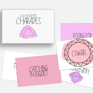 Bachelorette Charades, vrijgezellenfeest, bruids douche spelletjes, bruid pictionary, bachelorette spelletjes, vuile charades, printable, DOWNLOAD