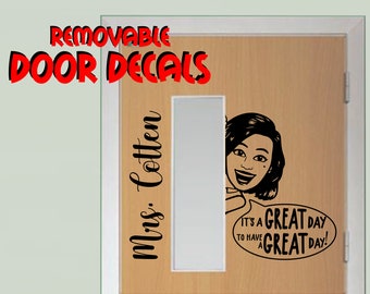 Custom Removable Door NAME Decal for Classroom or Office