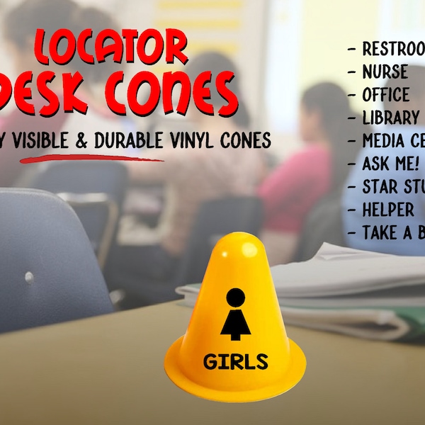 Restroom Pass Desk Cone, Classroom Management, Teacher Supplies & Gifts