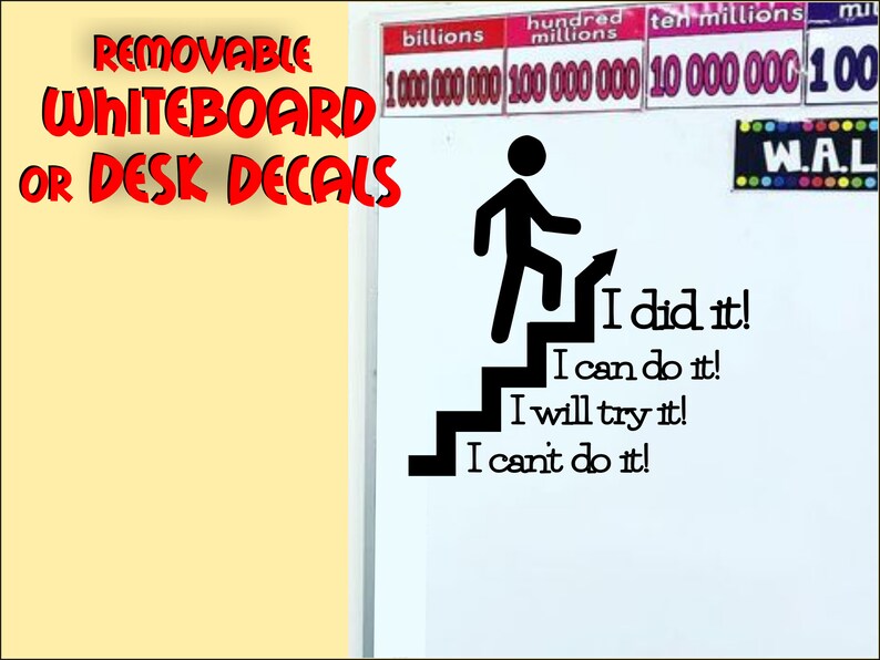 I CAN Do It Positive Classroom Removable Whiteboard Decals Etsy