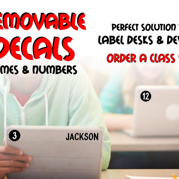 Desk Number Stickers Etsy