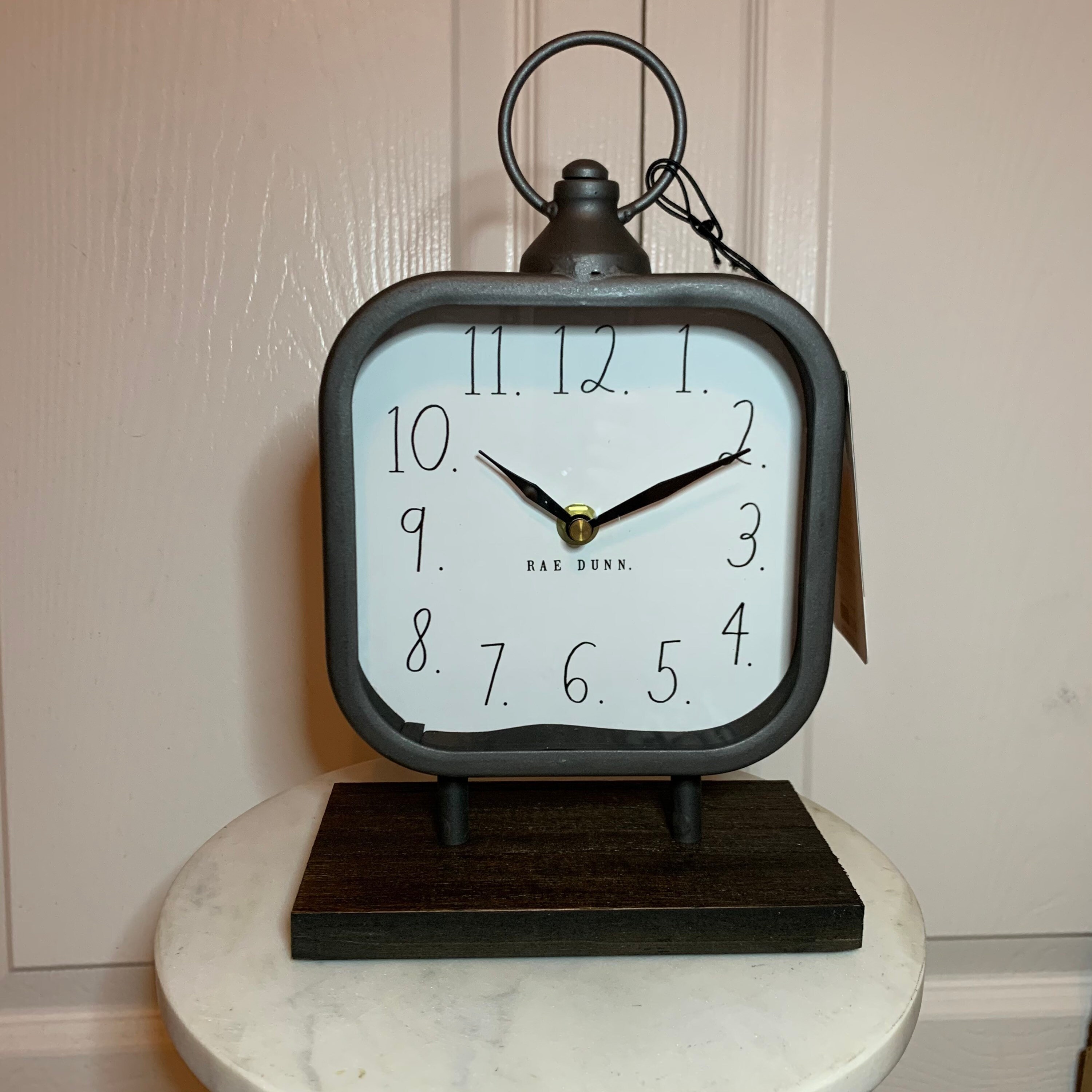 Rae Dunn vintage desk clock wooden base Etsy