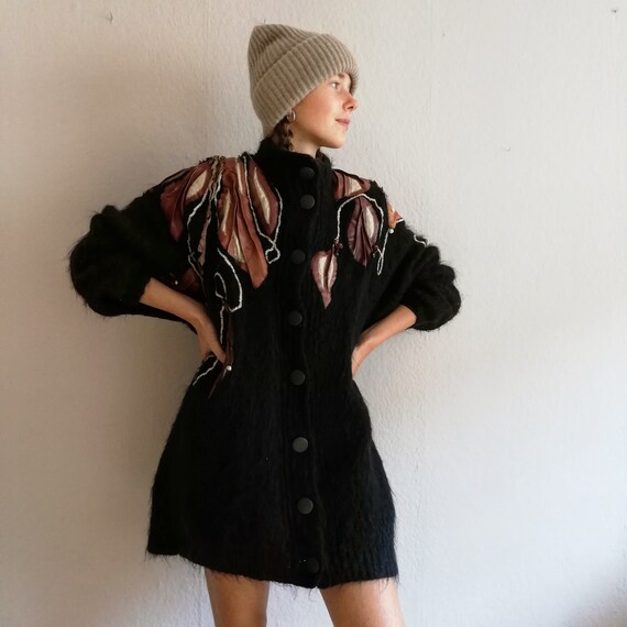Jacket Knit Wool Sweater Dress OverSize vintage ja
