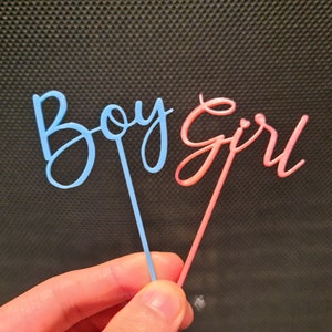 Gender Reveal Mini Cupcake Signs || FREE SHIPPING