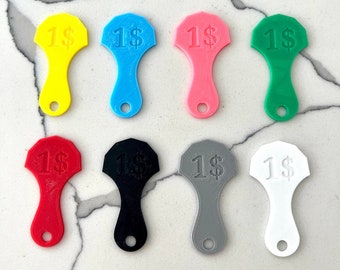 Shopping Cart Key // Loonie or Quarter Size- FREE SHIPPING