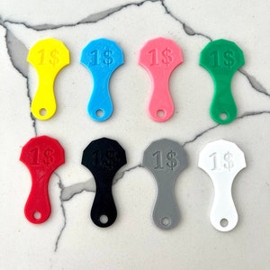 ショッピングカートキー // 100ルーニーまたは25セント硬貨サイズ - 送料無料