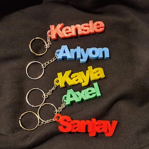 Personalized 3D Name Keychain || Variety of Colors!! ||
