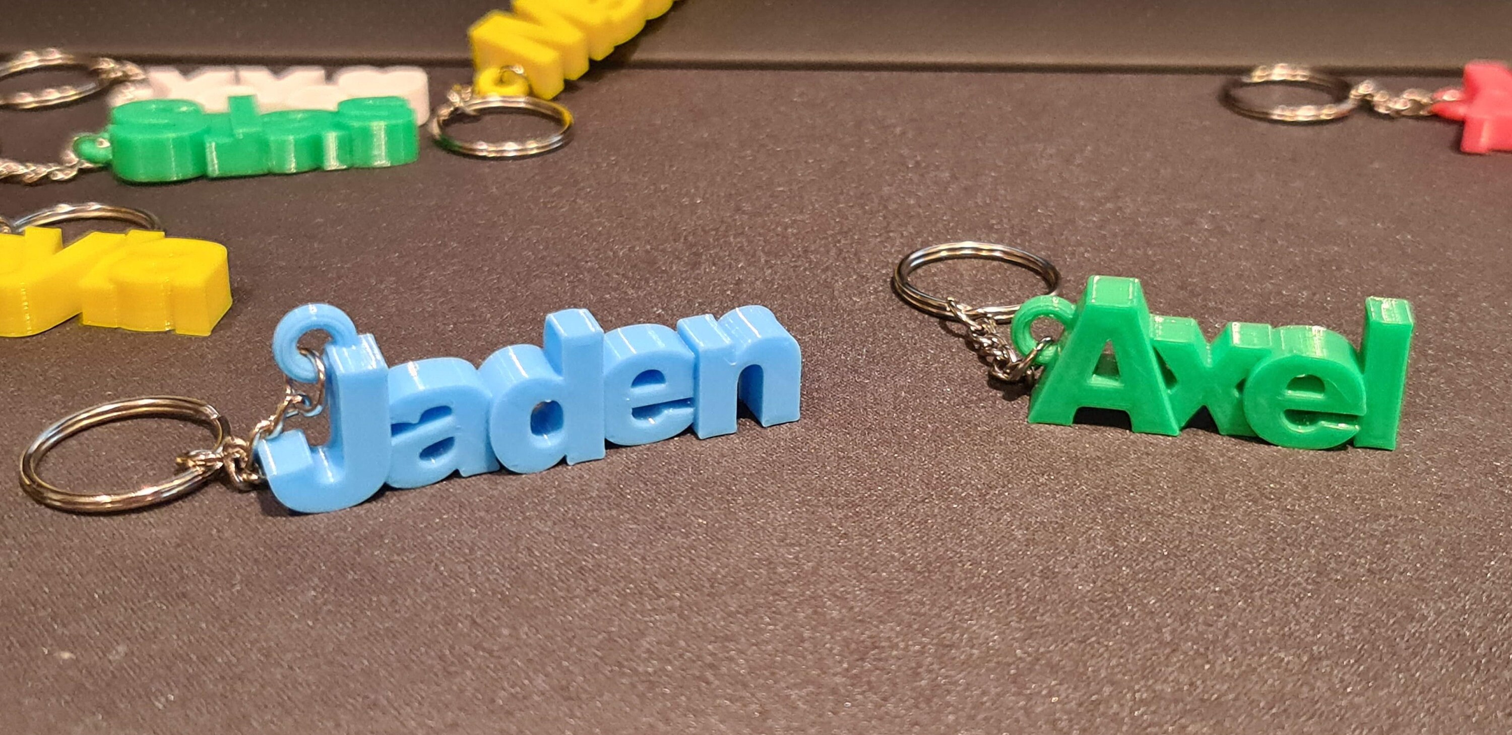 Personalized 3D Name Keychain Variety Of Colors Etsy