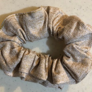 White/Gold Hair Scrunchie / Hair Tie