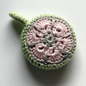 Crocheted Flower Tape Measure (Pink)