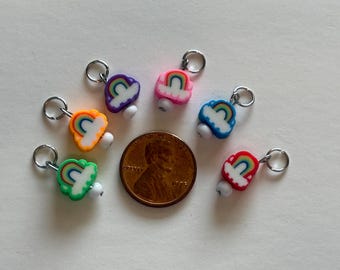 Beaded Stitch Markers - Rainbows