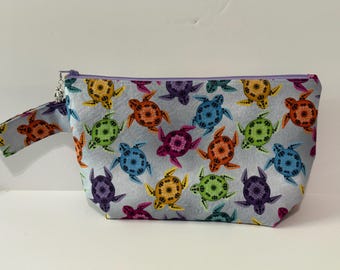 Zippered Project Bag - Sea Turtles