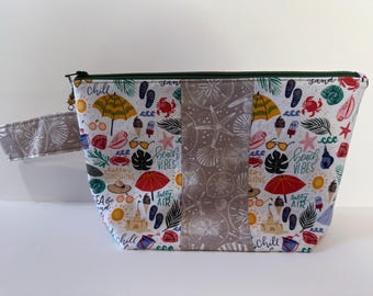 Beach Fun Zippered Project Bag