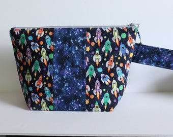 Rockets / Stars Zippered Project Bag