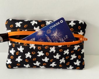 Halloween small zipper / notions / credit card / coin pouches