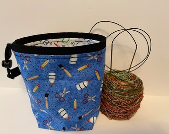 Simple Sock Project Bag - Back to School