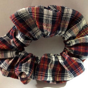 Plaid Hair Scrunchie / Hair Tie
