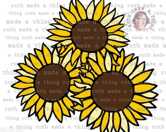 Sunflower SVG, Sunflowers SVG, Fall SVG, Autumn Clip Art, Flowers svg