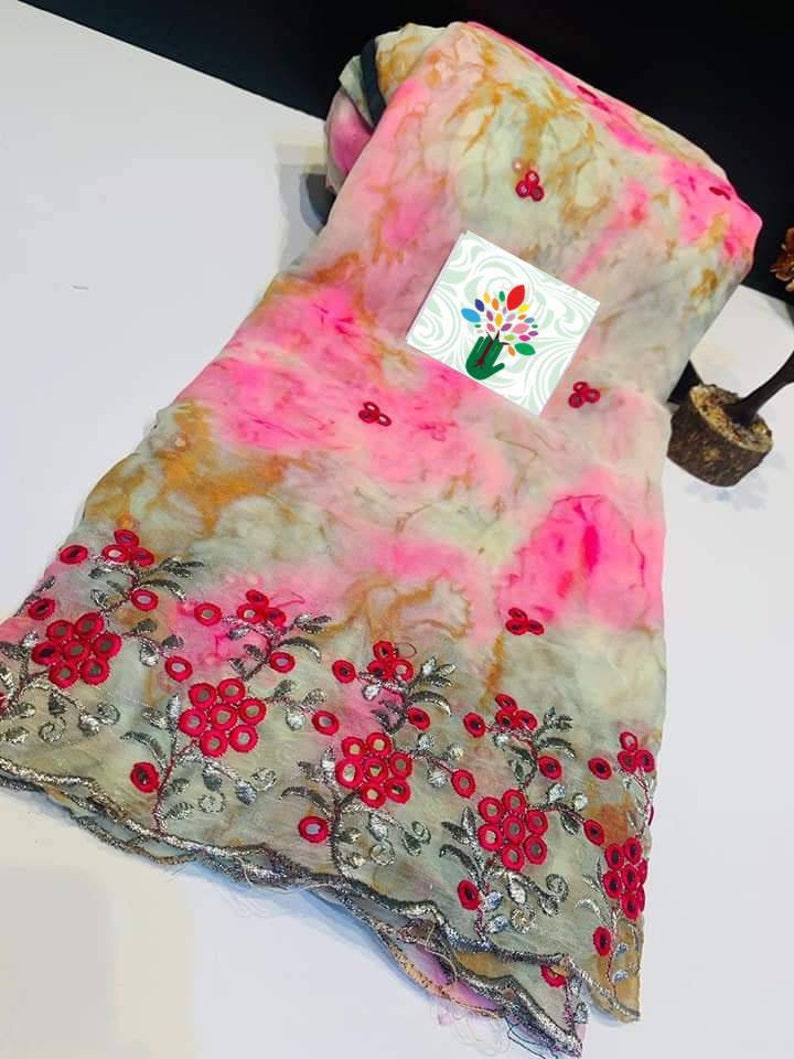 Pure shiffon Saree and blouse for women,saree,saree for women,saree dress,wedding saree,indian saree,traditional saree pink sareee