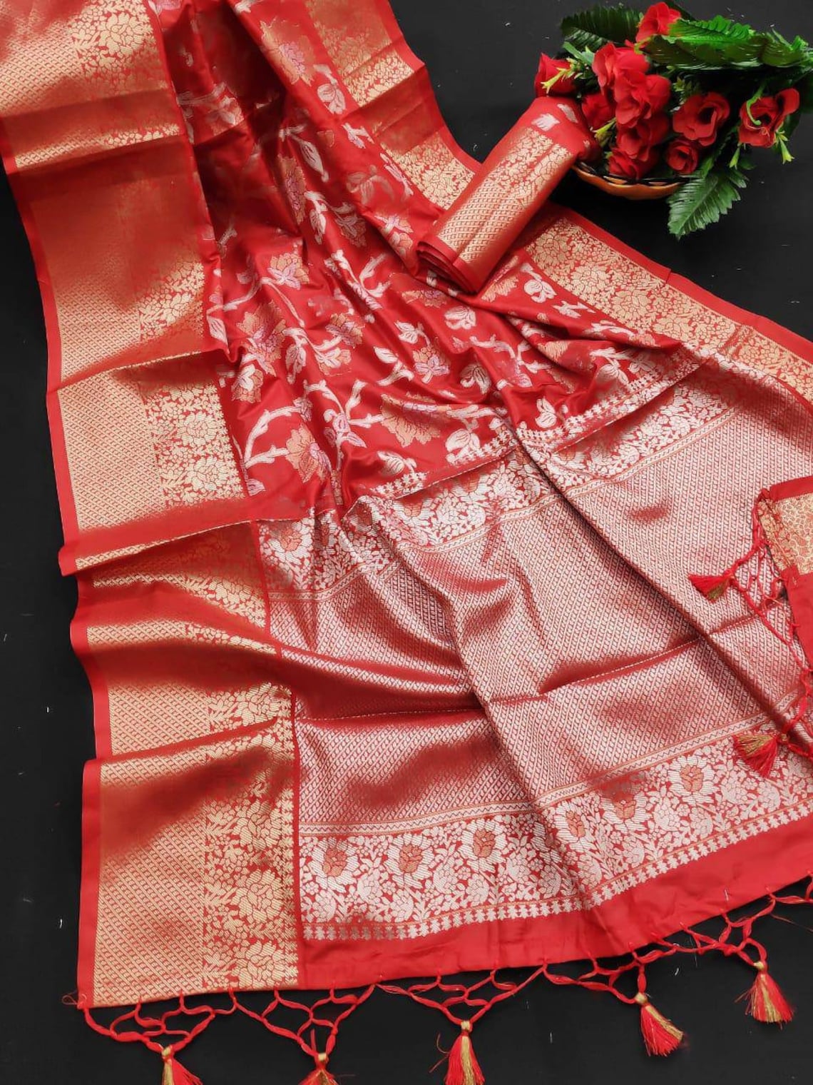 Mysore Handloom Weaving Silk Saree With Rich Zari Elegant Etsy