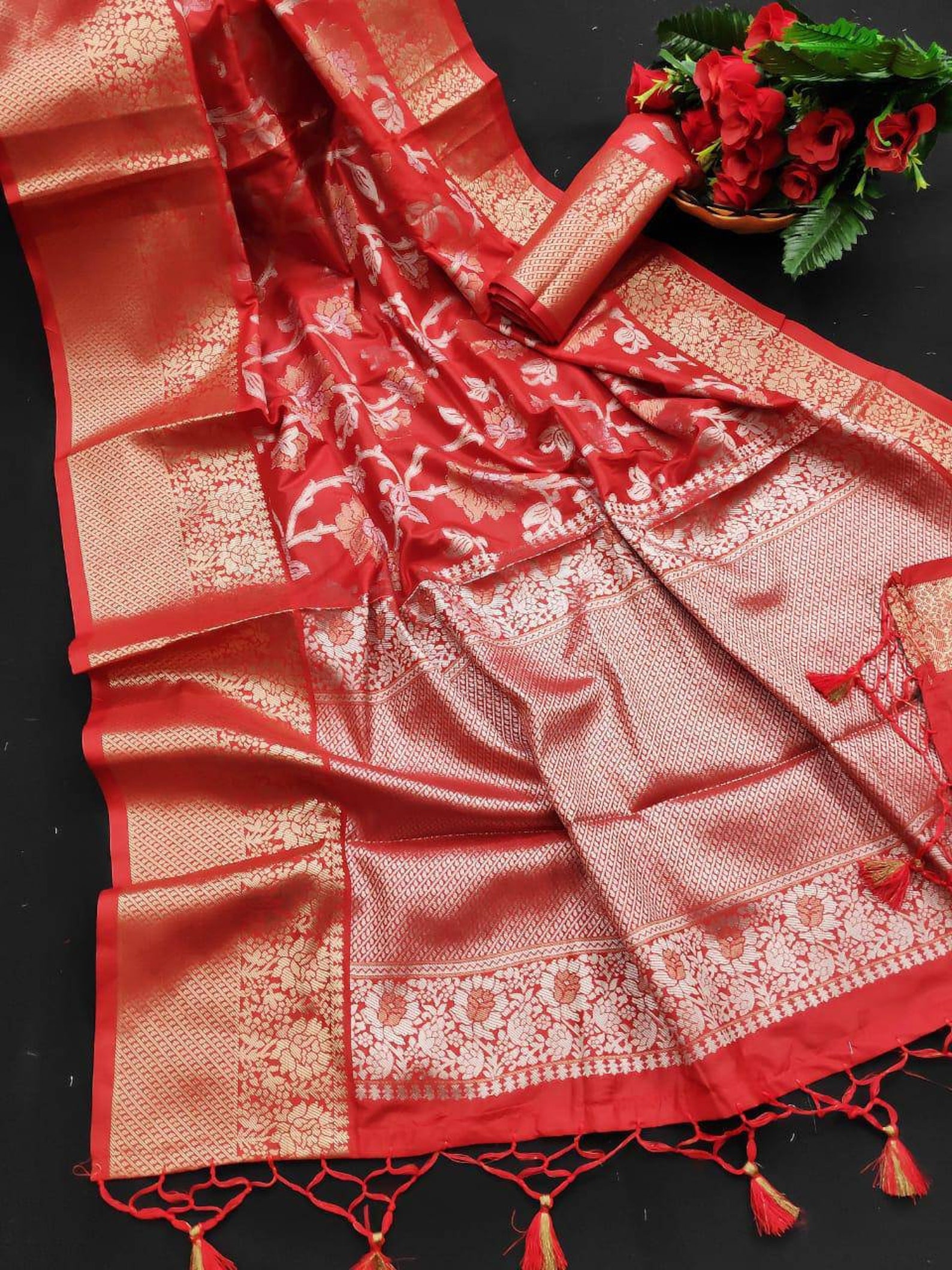 Mysore Handloom Weaving Silk Saree With Rich Zari Elegant Etsy