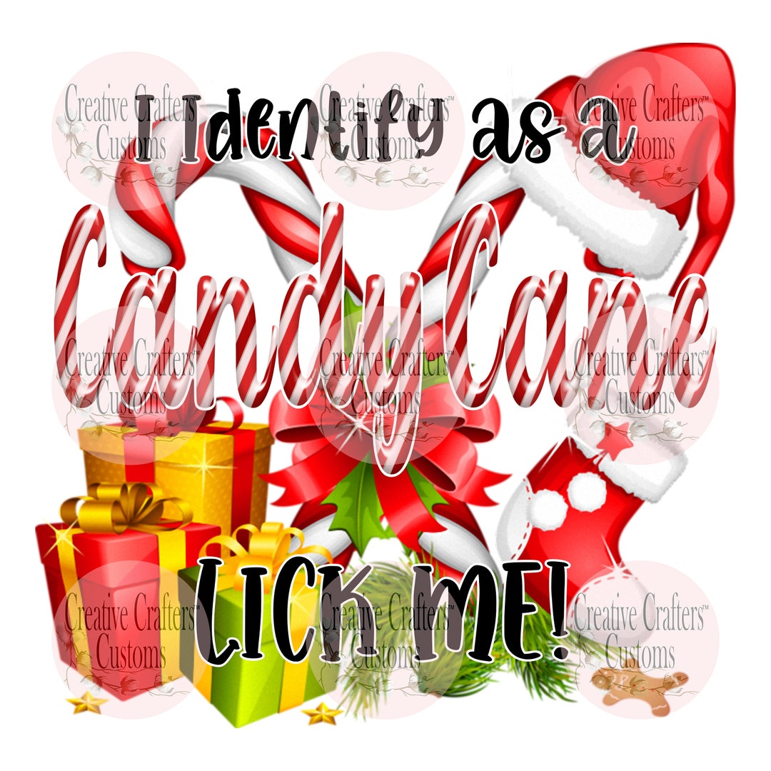 Candy Cane Shirt Design I Identify as a Candy Cane CHRISTMAS PNG Etsy