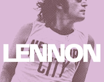 Póster de John Lennon 42 x 30 cm Beatles, Reino Unido, primera impresión, nuevo, vintage,