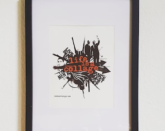 La vida es un collage, impresión, arte.