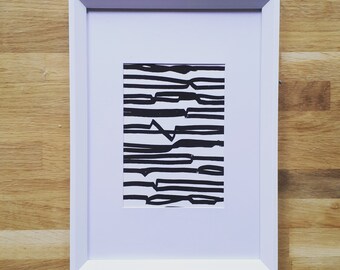 Las líneas nunca son solo líneas, abstracto, arte 29 x 21 cm