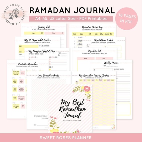 Ramadan Planner Ramadan Tracker Ramadan Journal Islamic Etsy