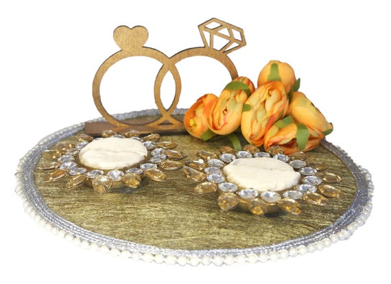 Multi-Colour Decorated Engagement Ring Platter – Anantmaya
