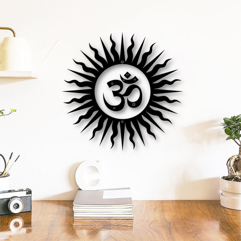 Loops N Knots Metal Om Decor, Yoga Gifts, OM Symbol Wall Art, Yoga
