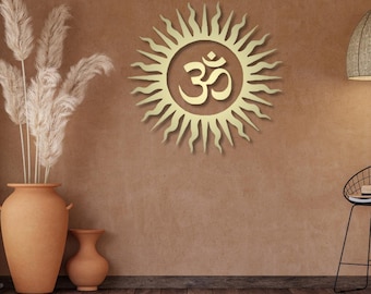 Acrylic Om Decor | Yoga Room | OM Symbol Wall Art | Yoga Studio Decor | Interior Decoration | Wall Hanging | Meditation Room Decor Wall Art