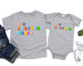 Big Brother Shirt, Baby Announcement , Big Brother again Shirt, Promoted To Big Brother, Pregnancy Announcement, Big Brother To Be