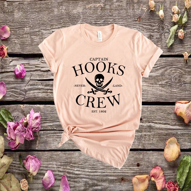 Captain Hook Shirt Peter Pan Shirt Captain Hooks Crew Etsy