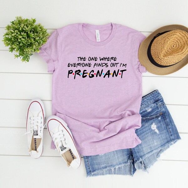 Pregnancy Announcement Shirt,The One Where Everyone Finds Out I'm Pregnant ,Pregnancy Shirt,Funny Pregnancy, Mom Gift,Cute Pregnancy 2748