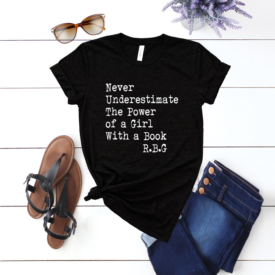 Never Underestimate the Power of A Girl With A Book Ruth - Etsy