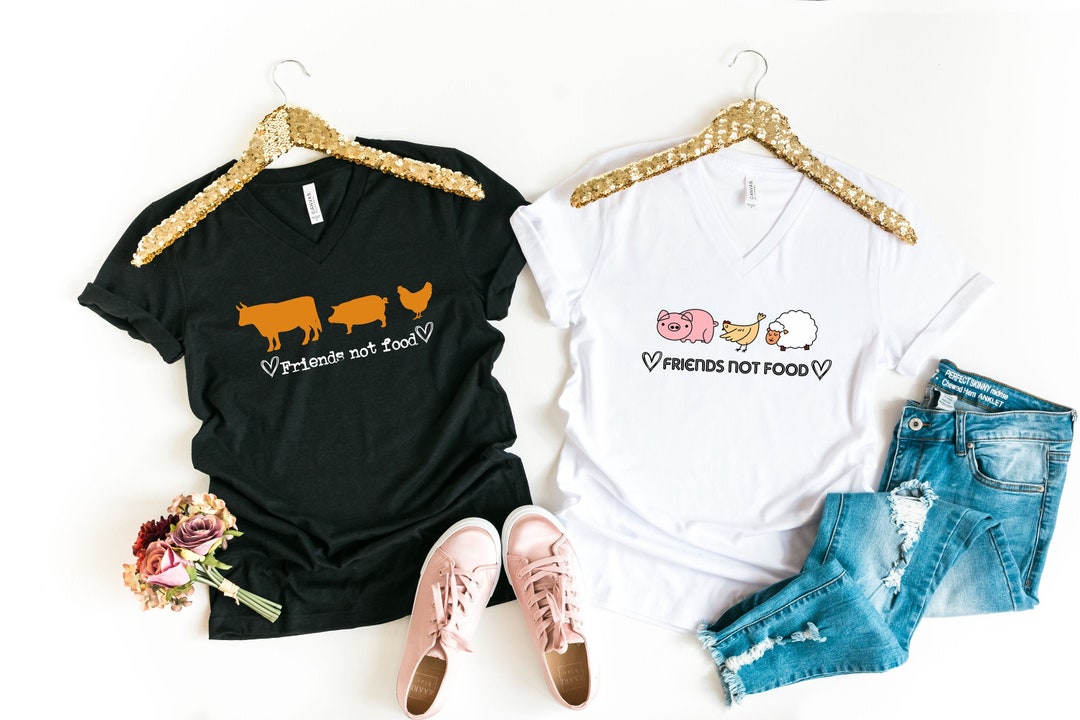 Chemise Friends Not Food, Chemise à base de plantes, Chemise