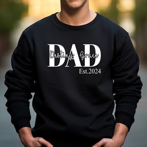 Dad Est Sweatshirt,  Custom Dad Sweatshirt, Kids Names Dad Sweatshirt, Father's day Gift, Dad Est Hoodie, Kids Names Dad Hoodie, Dad Hoodie