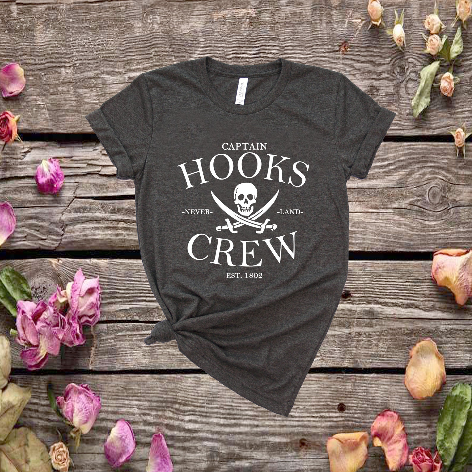 Captain Hook Shirt Peter Pan Shirt Captain Hooks Crew Shirt Etsy