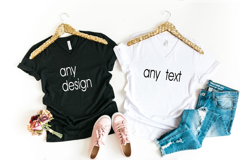 Any Design From Our Shop Custom V Neck Shirt Personalized - Etsy