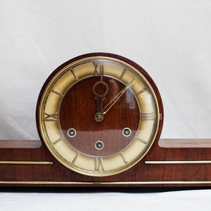 HUGHE Vintage Retro WESTMINSTER Glossy German Table Clock DESIGN